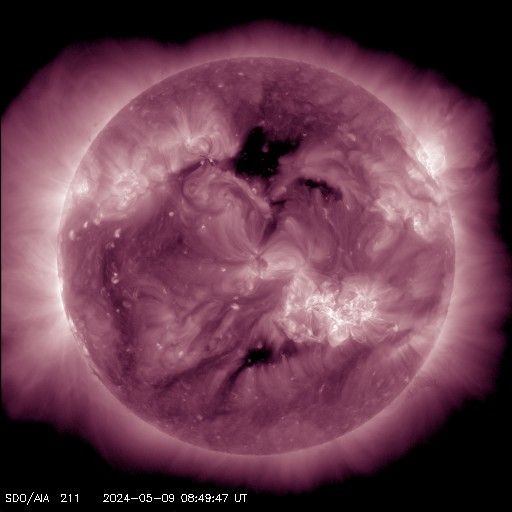 SDO solar image - 211 angstroms - Courtesy of NASA/SDO and the AIA, EVE, and HMI science teams.
