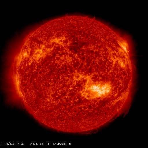 SDO solar image - 304 angstroms - Courtesy of NASA/SDO and the AIA, EVE, and HMI science teams.
