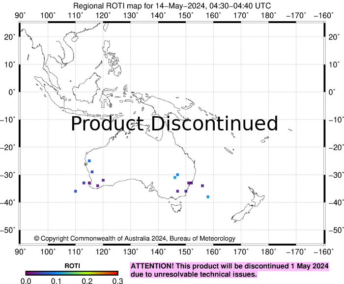  Ionospheric Scintillation for the last 2 hours.