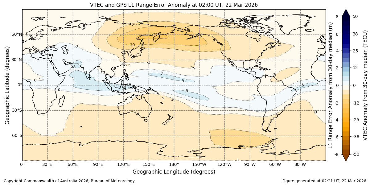 Global Disturbance Map TEC Disturbance Map