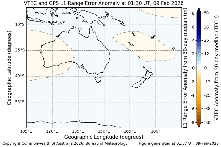  TEC Disturbance Map